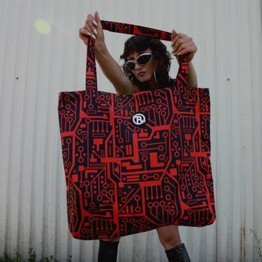 Torba Maxi Anunnaki Integrated Circuit - Red