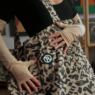 Torba Maxi Anunnaki Extraterrestrials Beige Black