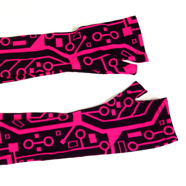 Mitenki Rękawiczki damskie bez palców wieczorowo imprezowe Integrated Circuit Anunnaki