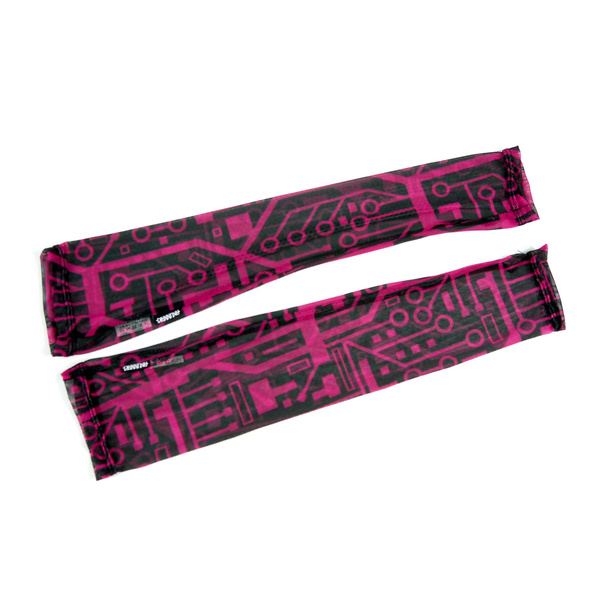 Mitenki Rękawiczki damskie bez palców z tiulu wieczorowo imprezowe Integrated Circuit Pink Anunnaki