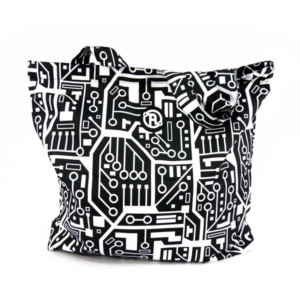 Maxi Tasche Anunnaki Integrated Circuit - Weiß