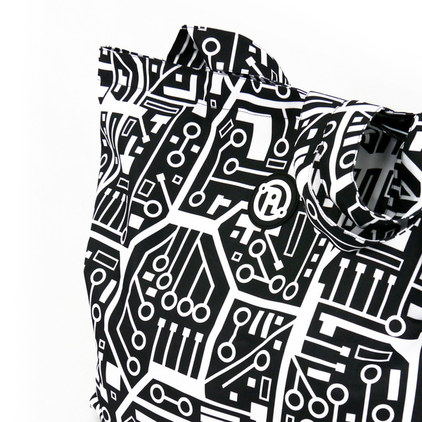 Maxi Tasche Anunnaki Integrated Circuit - Weiß