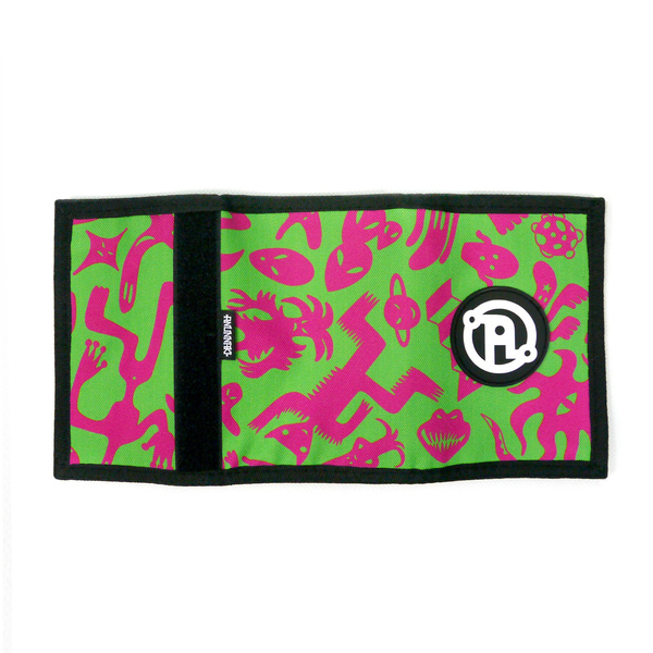 Portfel unisex uniwersalny Extraterrestrials Anunnaki Pink Green