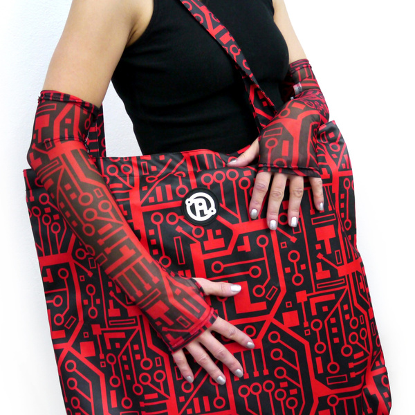 Torba Maxi Anunnaki Integrated Circuit - Red