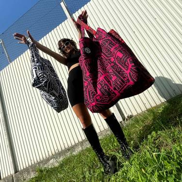 Torba Maxi Anunnaki Integrated Circuit - Amarant