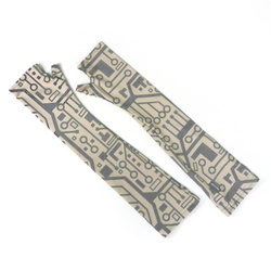 Mitenki Rękawiczki damskie bez palców wieczorowo imprezowe Integrated Circuit Anunnaki Grey