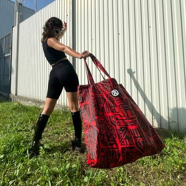 Maxi Tasche Anunnaki Integrated Circuit - Rote