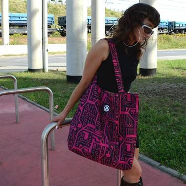 Torba Maxi Anunnaki Integrated Circuit - Amarant