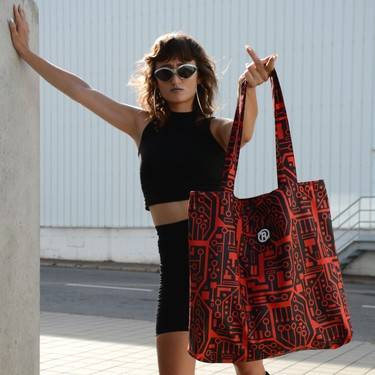 Torba Maxi Anunnaki Integrated Circuit - Red