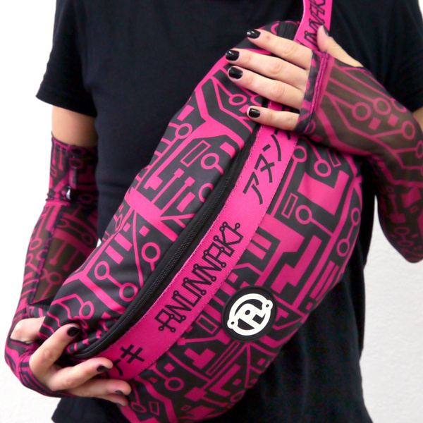 Mitenki Rękawiczki damskie bez palców z tiulu wieczorowo imprezowe Integrated Circuit Pink Anunnaki