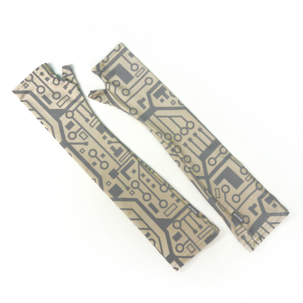 Mitenki Rękawiczki damskie bez palców wieczorowo imprezowe Integrated Circuit Anunnaki Grey