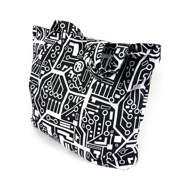 Maxi Tasche Anunnaki Integrated Circuit - Weiß